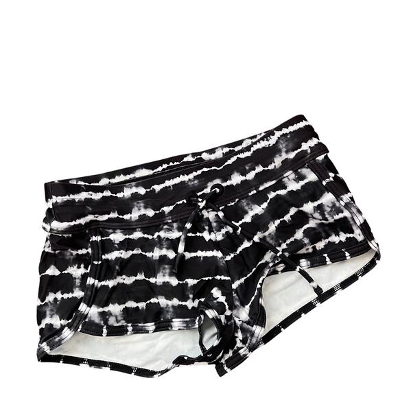 Athleta Other - NWT Athleta Girl XS/6 Cannonball‎ Swim Shorts Black White Tie Dye Beach Modest
